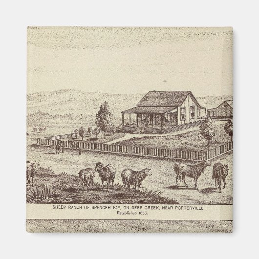 Schapenranches van Deer Creek Magneet (Voorkant)
