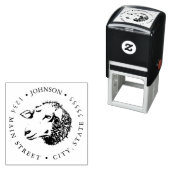 Schapenretour-label Zelfinktende Stempel (In situ)