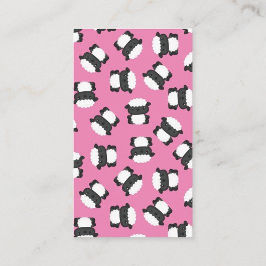 Schapenroze Baby shower Informatiekaartje (Achterkant)