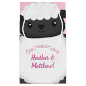 Schapenroze Baby shower Klein Cadeauzakje (Achterkant)