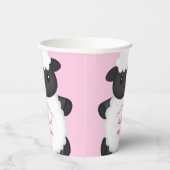 Schapenroze Baby shower Papieren Bekers (Rechts)