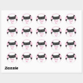 Schapenroze Baby shower Ronde Sticker (Vel)