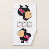 Schapenroze harten handdoekjes bad handdoek (Handdoek)