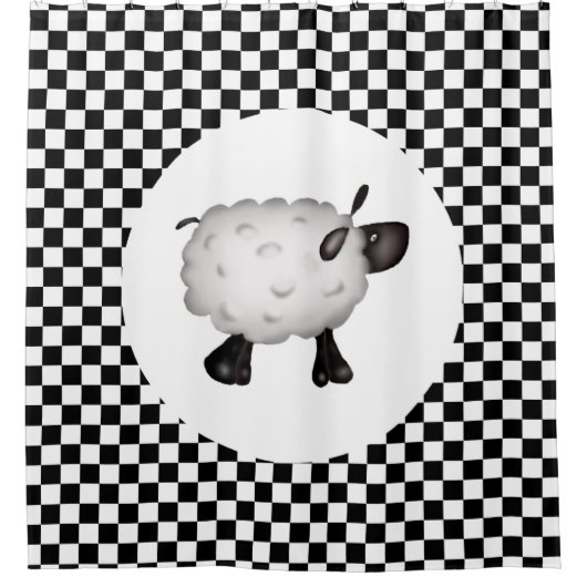 Schapenschotelgordijn Douchegordijn (Voorkant)