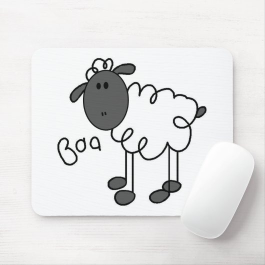 Schapenstaaf Figuur Mousepad Muismat (Met muis)