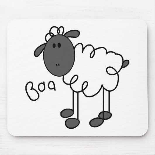 Schapenstaaf Figuur Mousepad Muismat (Voorkant)