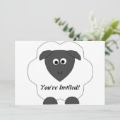 Schapenuitnodiging Kaart (Staand voorkant)