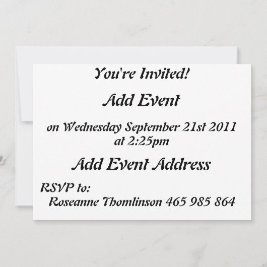 Schapenuitnodiging Kaart (Achterkant)