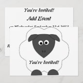 Schapenuitnodiging Kaart (Voorkant / Achterkant)