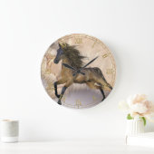 Schapenvacht op Wild Horse Wall Clock Grote Klok (Huis)