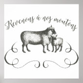 Schapenvlees Boerderij Funny French Expression  St Poster (Voorkant)