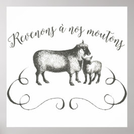 Schapenvlees Boerderij Funny French Expression  St Poster