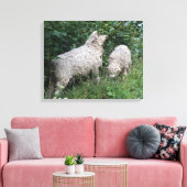 Schapenvormers met schottendoek afdrukken (Insitu (Woonkamer))