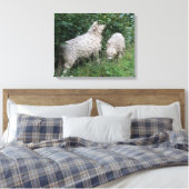 Schapenvormers met schottendoek afdrukken (Insitu (Slaapkamer))