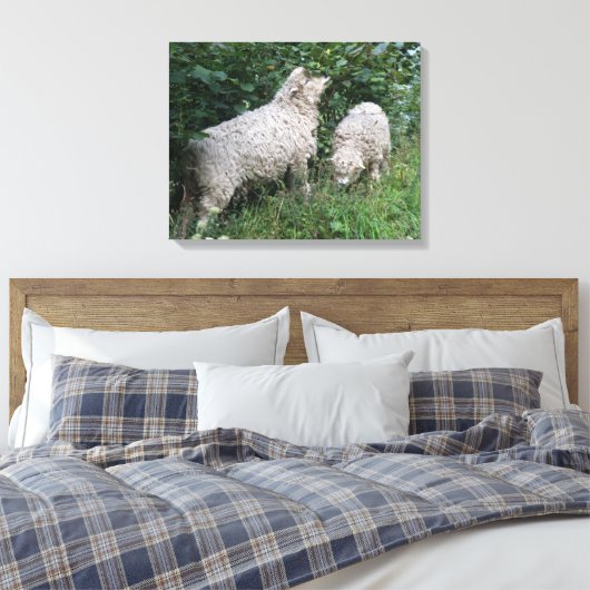 Schapenvormers met schottendoek afdrukken (Insitu (Slaapkamer))