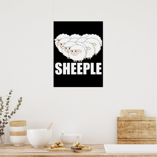 Schapenvraag Er blijft niets mis - schapen Poster (Keuken)