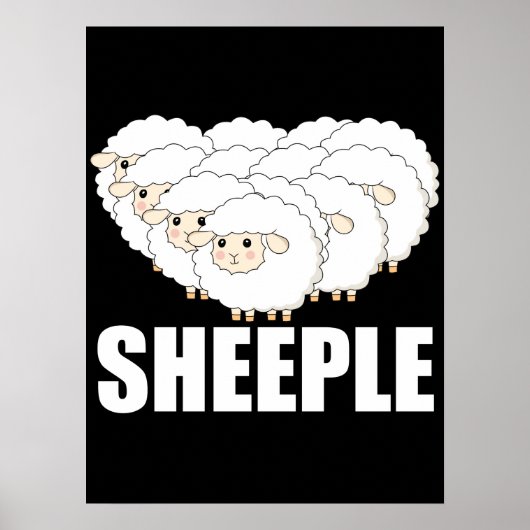 Schapenvraag Er blijft niets mis - schapen Poster (Voorkant)