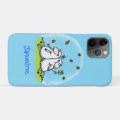 Schapenvrienden en vlinders cartoon Case-Mate iPhone case (Achterkant (horizontaal))