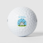 Schapenvrienden en vlinders cartoon golfballen (Voorkant)