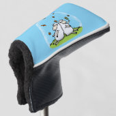 Schapenvrienden en vlinders cartoon golfheadcover (3/4 voorkant)