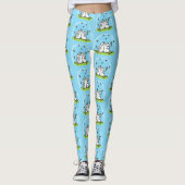 Schapenvrienden en vlinders cartoon leggings (Voorkant)