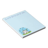 Schapenvrienden en vlinders cartoon notitieblok (Schuin)