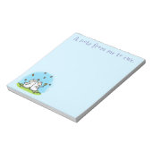 Schapenvrienden en vlinders cartoon notitieblok (Linkerzijde)