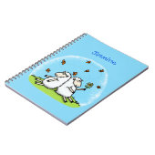Schapenvrienden en vlinders cartoon notitieboek (Linkerzijde)