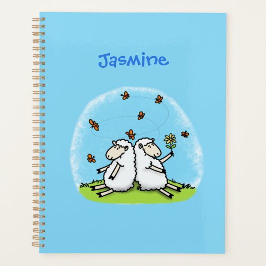 Schapenvrienden en vlinders cartoon planner (Voorkant)