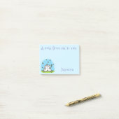 Schapenvrienden en vlinders cartoon post-it® notes (Op bureau)