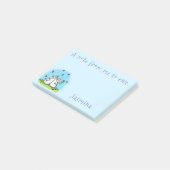 Schapenvrienden en vlinders cartoon post-it® notes (Schuin)