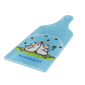 Schapenvrienden en vlinders cartoon snijplank (Hoek)