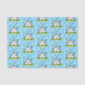 Schapenvrienden en vlinders cartoon tissuepapier (Voorkant)