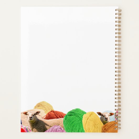 Schapenwier van brei- en haakwerk, voor verpersoon planner (Achterkant)