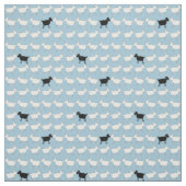 Schapenwitte, zwarte veestapel stof (Swatch)