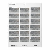 Schapenwol Abstracte Natuur Foto Etiket (Full Sheet)