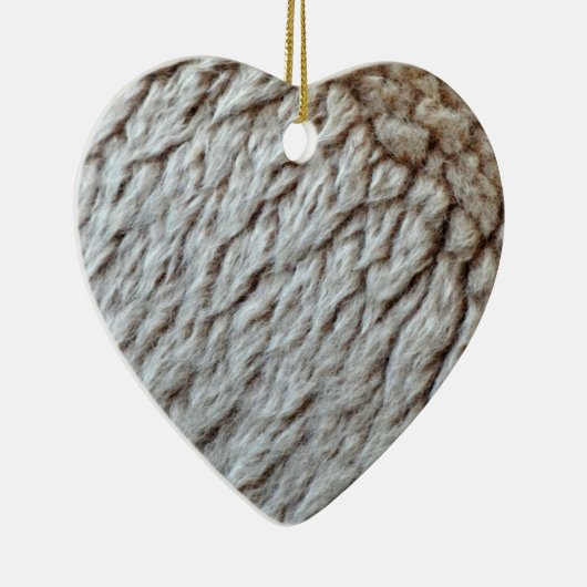 Schapenwol Abstracte Natuur Foto Keramisch Ornament (Rechts)