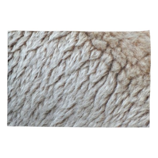 Schapenwol Abstracte Natuur Foto Kussensloop (Achterkant)