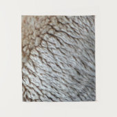 Schapenwol Abstracte Natuur Foto Wandkleed (Voorkant)