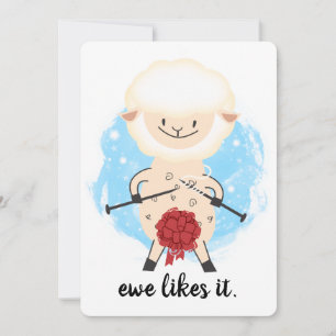 Schapenwol breinaalden kerstmis feestdagenkaart