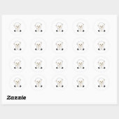 Schapenwol Funny Animals Baby Lamb Ronde Sticker (Vel)
