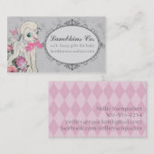 Schapenwol met klauwhout visitekaartje (Voorkant / Achterkant)