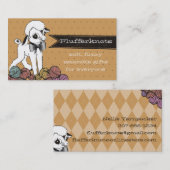 Schapenwol van brei- en haakwerk visitekaartje (Voorkant / Achterkant)