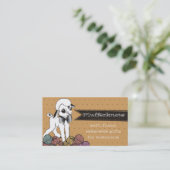 Schapenwol van brei- en haakwerk visitekaartje (Staand voorkant)