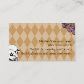 Schapenwol van brei- en haakwerk visitekaartje (Achterkant)