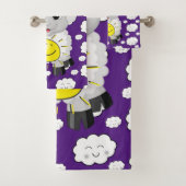 Schapenwolken Sun Paarse handdoekjes Bad Handdoek (Insitu)