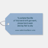 Schapenwolvezelwinkel Stropdas op Labels Cadeaulabel (Achterkant Horizontaal)