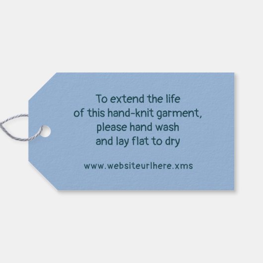 Schapenwolvezelwinkel Stropdas op Labels Cadeaulabel (Achterkant Horizontaal)