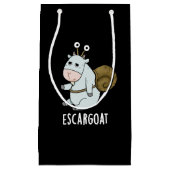 Schar-geit Funny French Snail Pun Dark BG Klein Cadeauzakje (Voorkant)
