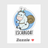 Schar-geit Funny French Snail Pun Sticker (Vel)